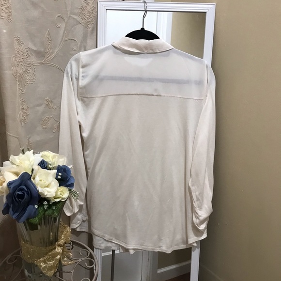 Ann Taylor Mixed Media Button Down Shirt Size S - Picture 9 of 11